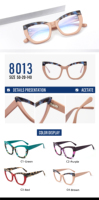 Monturas de Gafas de Acetato para Mujer, Diseño de Marco Grande, a la Moda, Populares, de Alta Calidad, Hechas a Mano en Fábrica