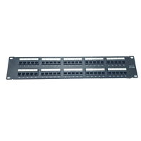 Panneau de distribution téléphonique 2U 19 pouces CAT3 RJ11 25/50 ports – Boîtier de distribution vocale RJ11 25/50 ports