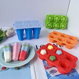Ngôi Sao gấp Ice Cream khuôn nhà đông lạnh làm cho Popsicle Popsicle Kem Sorbet tự chế Ice lưới Silicone khuôn - Product Image 1