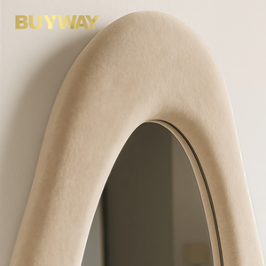 <span class=keywords><strong>Specchio</strong></span> a Figura Intera Irregolare da Soggiorno in Stile Ins, Grande <span class=keywords><strong>Specchio</strong></span> a Onda da Terra o da Parete per Trucco - Product Image 6