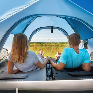 Tente de camping et de randonnée économique pour enfants, tente de jeu pour 2-4 personnes, imperméable, avec parois, Carpas - Product Image 3
