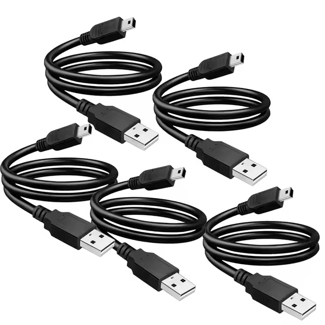 Male to Male 480Mbps USB 2.0 Mini USB 2.0 Cable Type  Mini B USB Data Charging Cord PVC