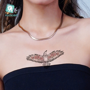 Rocooart nero trucco temporaneo tatuaggio disegni orecchio viso braccio tatuaggio temporaneo piccolo tatuaggio stampa animale Sexy - Product Image 4