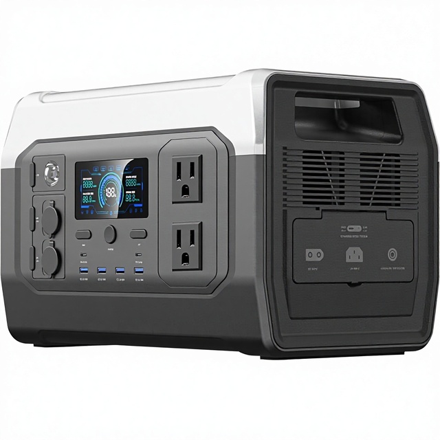 1024Wh LiFePO4 Portable Power Station 1600W AC Output (2600W Surge) Solar Generator Adjustable BMS Protection for Camping