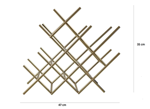 Estante para Vino en Forma de Pirámide Dorada, Mueble Metálico, Soportes Resistentes, Diseño Único y Lujoso, Proveedor de Alta Calidad - Product Image 3