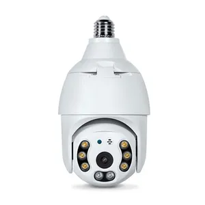 Dudukan Lampu HD 1080P, Kamera Pengawas Cerdas Kepala Penuh Warna Siang dan Malam Wifi Monitor Bayi Keamanan Rumah