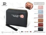 Women's Single Pull Wallet Small Zipper Closure Wrist Strap Microfiber <b>Synthetic</b> <b>Leather</b> Compact Minimalist Daily Use - Product Image 1