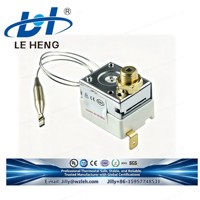 Thermostat électrique domestique OEM à double sécurité en bakélite/céramique avec interrupteur de contrôle de température à réinitialisation et limiteur de température à écrou