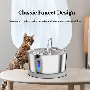 Distributeur d'eau automatique pour animaux de compagnie en acier inoxydable avec séparation des débris pour chats et chiens - Product Image 4