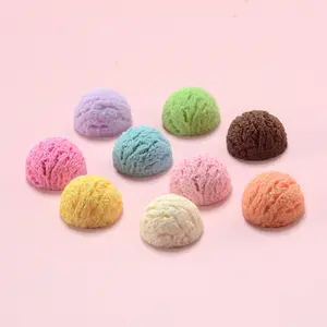 Export Hot Sale Miniatur Food Bulk Bunte Eisball Kinder Haarschmuck Diy Dekoration