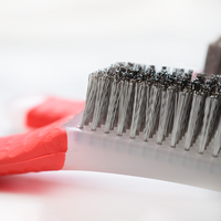 Brosse de nettoyage domestique industrielle DIY à poils en laiton souple et manche court en silicone, marque Lebang