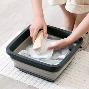 Bassin pliable 8L pour le camping, les voyages, la voiture, en plastique, pliable, pour le lavage, outils de nettoyage intérieur et extérieur - Product Image 1