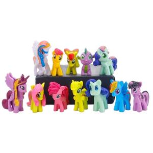 Colección de Figuras de Pony Twilight Sparkle y Pinkie Pie, Figuras de PVC, Decoración de Mesa de Postres y Pasteles, Escala 1:32 - Product Image 1