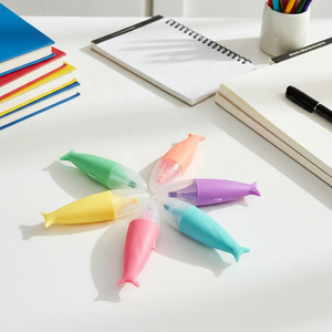 Venta Caliente al por Mayor, 10 Colores, Esmalte de Uñas con Forma de Pez Pequeño, Resaltador, Marcador para Estudiantes, Resaltador Creativo - Product Image 1