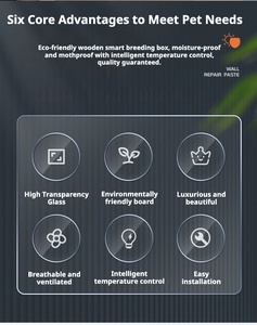 Boîte d'élevage pour reptiles avec porte coulissante, isolation thermique, terrarium, cage de présentation multi-tailles - Product Image 6