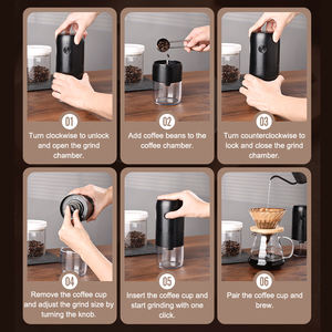 Moulin <span class=keywords><strong>à</strong></span> <span class=keywords><strong>café</strong></span> électrique portable avec logo personnalisé moulin <span class=keywords><strong>à</strong></span> <span class=keywords><strong>café</strong></span> manuel USB rechargeable - Product Image 6