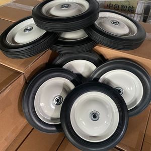 10x1.75 Hollow Rubber Wheel Ball Bearing No Brake Industrial Caster Wheels <b>For</b> Handcarts <b>Tool</b> <b>Carts</b> - Product Image 1