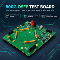 Carte de test OSFP 800G pour réseau télécom, connecteur RF de dérivation pour mesure de l'intégrité du signal de transceiver optique 5G en laboratoire