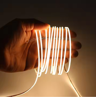 Uniforme d'éclairage ultra étroit 5v 12v 24v Cri 90 400 Diode électroluminescente/mètre sans soudure Flexible Dimmable Cob Tube Strip Lights