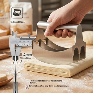 Coupe-pâte de qualité supérieure, épaisseur 1,2 mm, qualité alimentaire, trancheuse à nouilles manuelle de qualité commerciale, multifonctionnelle, antiadhésive, pour pâtisserie - Product Image 2