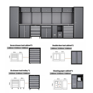 Banc de travail modulaire professionnel robuste, capacité de charge de 300 kg, garantie de 5 ans, garages OEM, armoires à outils multifonctionnelles - Product Image 5