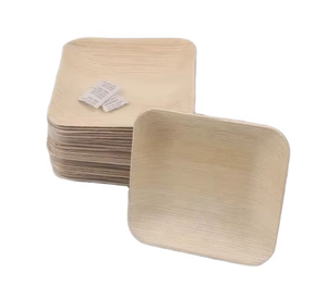 Dùng Một Lần Phân Hủy Sinh Học Vuông Areca Lá Tấm Tre Đồ Ăn Bộ Đồ Ăn Cho Nhà Hàng Dao Kéo - Product Image 3