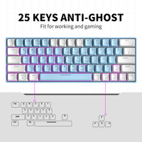 Ordinateur portable gamer, clavier mécanique de jeu filaire USB ergonomique avec rétroéclairage LED arc-en-ciel, interrupteurs OUTEMU remplaçables à chaud