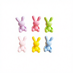 โมเดลกระต่ายมินิ 3 มิติ แบบเรซิ่นติดหลังแบน ของตกแต่งที่ดีที่สุดสำหรับทำกิ๊บติดผม - Product Image 4