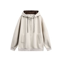 Sweat à capuche zippé personnalisé en coton de pêche de qualité supérieure, avec logo numérique mignon en métal, en laine mérinos 100% poly, en quart de pièce, de la marque Black Ltd.