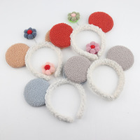 Bande de cheveux d'oreille de fleur de dessin animé Mickey Style coréen nouveau nœud chapeaux bandeau d'oreille d'ours-en Stock pour la scène Performance porter
