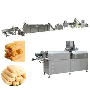 Core Filling Snack Food Production Line Corn Puff Chips Production Line Puffed Flower Snacks Machine