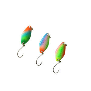 Cuillères de pêche à la truite OEM 1.5g 23mm cuillère colorée appât cuivre flux métal leurre de pêche pour truite chub <span class=keywords><strong>perche</strong></span> saumon - Product Image 5