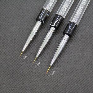 Pinceau liner en nylon avec manche en strass pour la peinture et le dessin d'art sur ongles, idéal pour les artistes professionnels en gel. - Product Image 5