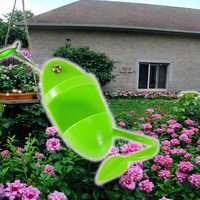 Mangeoire à oiseaux en plastique vert suspendue pour cage, support de nourriture pour perroquet et pigeon, jouet d'alimentation pour usage intérieur