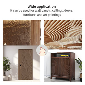 Декоративные стеновые панели из массива дерева с текстурой под дерево, звукоизоляционные деревянные доски, рейки для внутренней и наружной отделки коммерческих помещений, ванных комнат, складов - Product Image 5