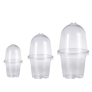 3,5 "4" 5 "6" 7,6 "Zoll PET Garten pflanze Transparente Töpfe Gartens amen becher Kindergarten töpfe mit Feuchtigkeit kuppeln - Product Image 1