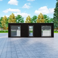 Maisons conteneurs préfabriquées démontables 20ft 40ft, maisons modulaires mobiles en kit, durables, installation facile, pour café-bar ou magasin