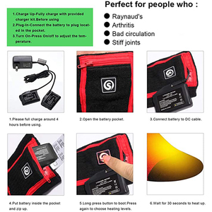 Workpro — chaussettes <span class=keywords><strong>chauffantes</strong></span> auto-<span class=keywords><strong>chauffantes</strong></span>, socquettes thermiques, batterie Rechargeable, pour l'hiver - Product Image 5