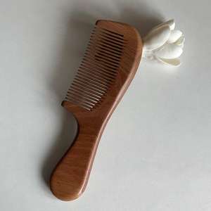 Venta directa de fábrica, peine de <span class=keywords><strong>madera</strong></span> de melocotón viejo de alta calidad, antiestático, evita la pérdida de cabello, peine de belleza - Product Image 2