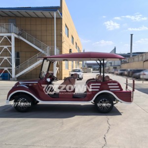 Voiture de tourisme électrique vintage rétro à 8 places, confortable et haut de gamme, avec batterie au lithium, idéale pour les centres de villégiature et le tourisme panoramique - Product Image 6