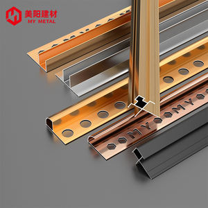 Bande de bordure en aluminium en forme de F pour salle de bain, bande de séparation en verre pour douche, <span class=keywords><strong>canal</strong></span> en aluminium pour bordure de salle de bain encastrée - Product Image 5