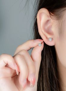 Pendientes de Oro Puro de 18k con Diamante Solitario y Halo de 0.20ct y 0.40ct de Xinfly Center Stone - Product Image 5
