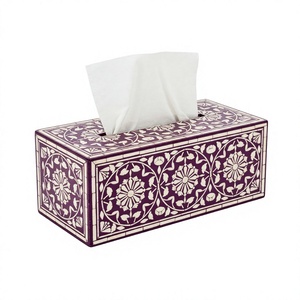 AZ ENTERPRISES - Cubierta Clásica para Caja de Pañuelos Meena de MDF, Portapañuelos Decorativo Hecho a Mano, Ecológico y Duradero para Sala de Estar y Comedor - Product Image 1