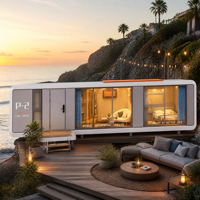 Casa Prefabricada Tipo Cabaña Apple P2, Glamping Dome Villa, Montada en Remolque, de Instalación Rápida, Eficiente Energéticamente, Alimentada por Energía Solar, Sin Conexión a la Red Eléctrica