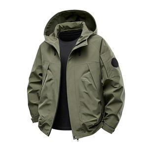 Blouson de moto à capuche Workwear 2025 en toile imperméable, long, décontracté, chaud, coupe-vent, pour homme, mode et confort - Product Image 1