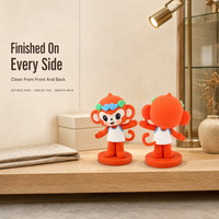 Figurine de mascotte singe en PVC personnalisée, ornement de tableau de bord de voiture, OEM ODM, vente en gros directe d'usine, fournisseur de cadeaux, finition peinte