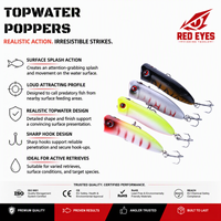 Échantillon gratuit de leurre flottant dur de type Popper pour la pêche au topmouth culter et au black bass, matériel de pêche en gros OEM