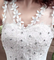 NDC10047 Nouvelle Robe de Mariée Simple à Col en V Sans Manches Grande Taille Style Rétro Été