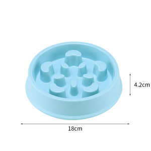 Mangkuk anjing pemberi makan lambat ramah lingkungan kualitas tinggi mangkuk hewan peliharaan plastik antiselip untuk makan mudah - Product Image 2