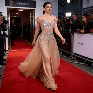 Robe de soirée <span class=keywords><strong>haute</strong></span> <span class=keywords><strong>couture</strong></span> rouge à bretelles, sans manches, moulante, longue jusqu'au sol, avec soutien-gorge intégré, <span class=keywords><strong>corset</strong></span> perlé, amincissante, pour banquet, dîner - Product Image 2